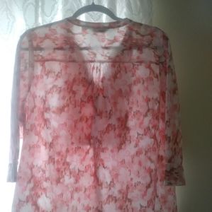 ST JOHNS BAY PINK SPRING PLUS SIZE WOMEN TOP
